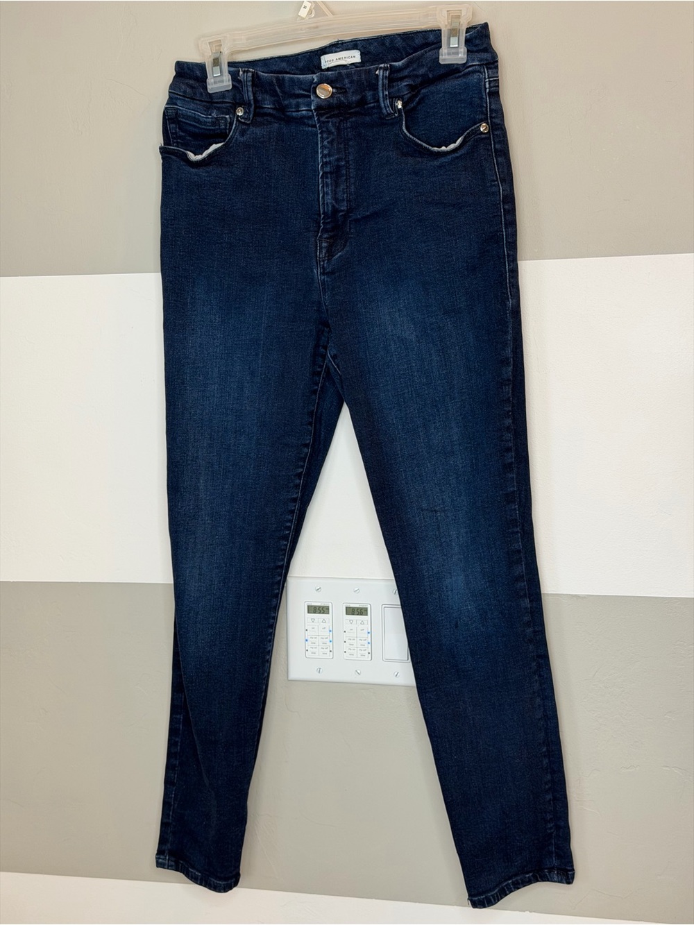 Good American Dark Indigo High-Rise Skinny Jeans